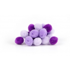pompons 15 cm degrade de mauve 45 pieces