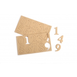 chiffres en carton 4cm