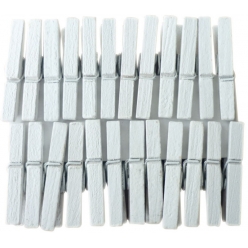 lot 24 pinces a linge blanches 30