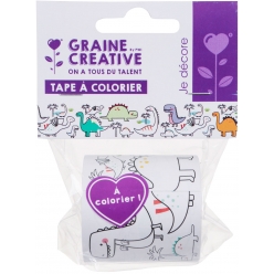 ruban a colorier dinosaures 46cm 5m