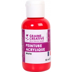 peinture acrylique 50 ml rouge carmin