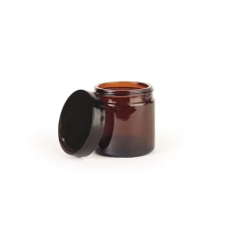 pommadier 60 ml verre ambre couvercle