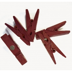 mini pinces a linge en bois avec magnet bordeau 35 cm 8 pieces