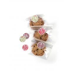 calendrier de de l avent sachet avec stickers 12x18 cm 24 pieces