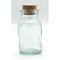 flacon cylindrique en verre h 9 cm