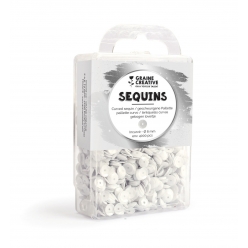 sequins incurves blanc mat 6mm 4000 pieces