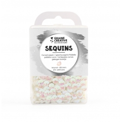 sequins incurves blanc irise 6mm 4000 pieces