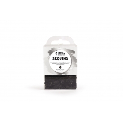 sequins incurves noir mat 6mm 4000 pieces
