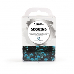 sequins incurves turquoise 6mm 4000 pieces