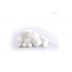 pompons laineux 15 et 30 cm neige 24 pieces