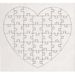 puzzles coeur 40 pieces 16x16cm lot de 10 pieces