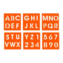 pochoirs pour enfant alphabet et chiffres 6 pieces