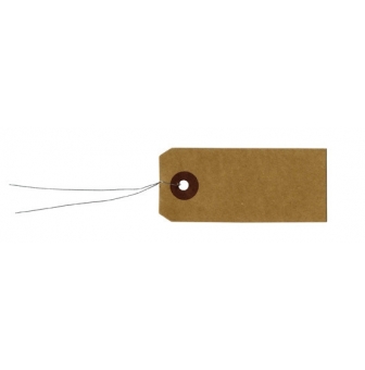 50 etiquettes tag kraft