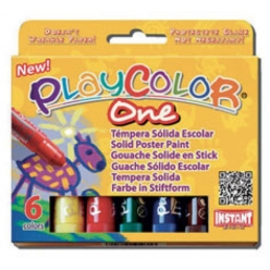 sticks gouache solide one basic boite de 6 pieces