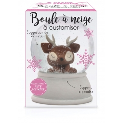 boule a neige en verre 8 x 10 cm avec socle et neige