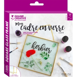 cadre en verre carre a suspendre 20x20 cm