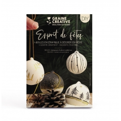 kit ceramique boule de noel a decorer