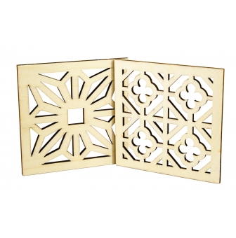 carreaux de bois cisele 9 cm 4 pieces