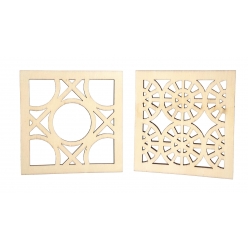 carreaux de bois deco 9 cm 4 pieces