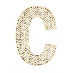 lettre c en bois alphabet geant ajoure 24 cm