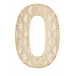 lettre o en bois alphabet geant ajoure 24 cm