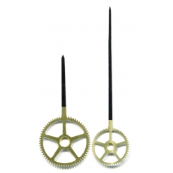aiguilles pour horloge engrenages 10 et 7 cm