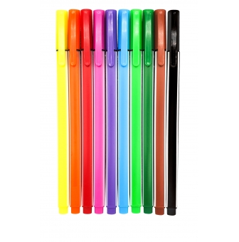 feutres pointes fines assortiment 10 pieces