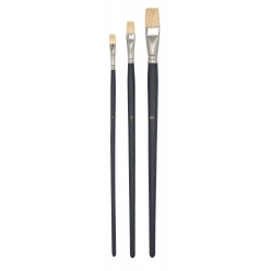 pinceaux poil dur pour acrylique et huile 3 pieces