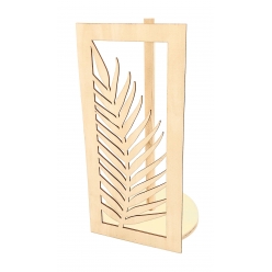 porte rouleau essuie tout en bois deco feuillage 30 cm