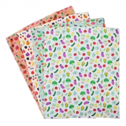 coupons de coton fruits et legumes 455 x 55 cm 4 pieces
