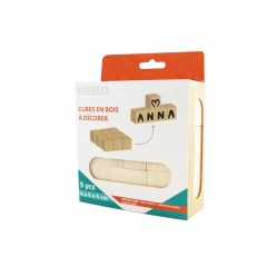 cubes puzzle en bois a decorer 9 cubes 4 cm