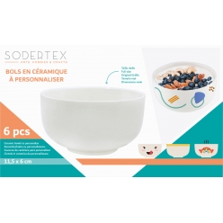 bol en ceramique 115 cm 6 pieces