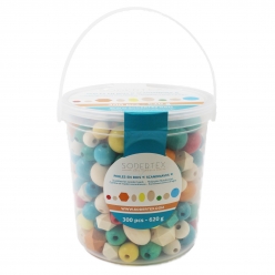 perles en bois scandinavia 3 tailles 300 pieces