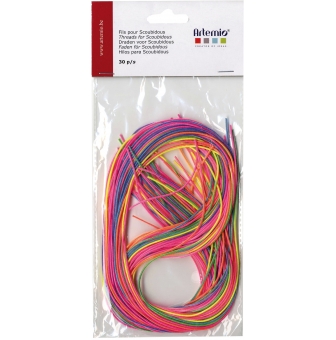 scoubidous multicolor fluo 30 fils