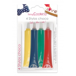 stylos gout choco rouge bleu jaune vert 4x25g