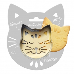 decoupoir et embosseur en bois chat