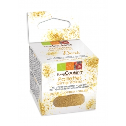paillettes alimentaires dorees 5g