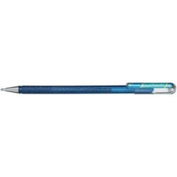 stylo roller bleu encre gel metallique