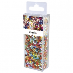 perles en verre multicolores 100gr