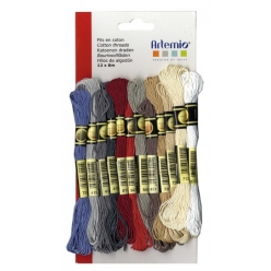 fil de coton 8m assortiment charme 12 pieces