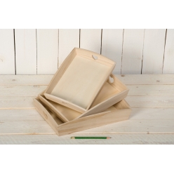 set de 3 plateaux coeur artemio
