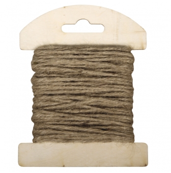 cordon en jute sur carte en bois