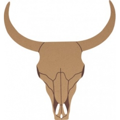 forme en bois silhouette buffle 25x236x05 cm