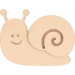 forme en bois silhouette escargot 9x68 cm