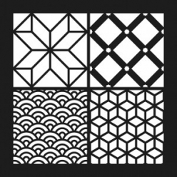 pochoir style carreaux ciment 30x30 cm