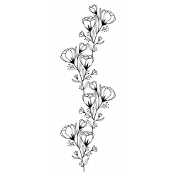 tamponen bois fleurs 37x10 cm