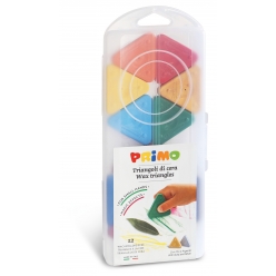 crayon a la cire pour enfant 12 triangles dont 1 dore et 1 argente