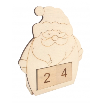 calendrier de l avent pere noel en bois 11 x 13 x 33 cm