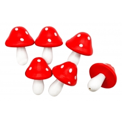 embellissements champignons 3d 22 x 35 cm 6 pieces