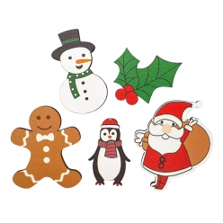 embellissements noel en bois personnages de 2 a 35 cm